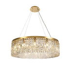 Regent Cholet 80cm Round 12 Light Chandelier in Gold with Crystal