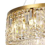 Regent Cholet 80cm Round 12 Light Chandelier in Gold with Crystal