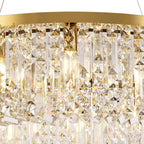 Regent Cholet 80cm Round 12 Light Chandelier in Gold with Crystal