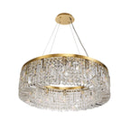 Regent Cholet 80cm Round 12 Light Chandelier in Gold with Crystal