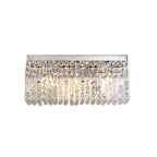 Regent Cholet Large Rectangular 3 Light Wall Light in Polished Chrome with Crystal