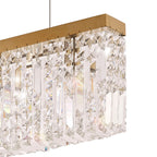 Regent Cholet Linear 5 Light Chandelier in Gold with Crystal