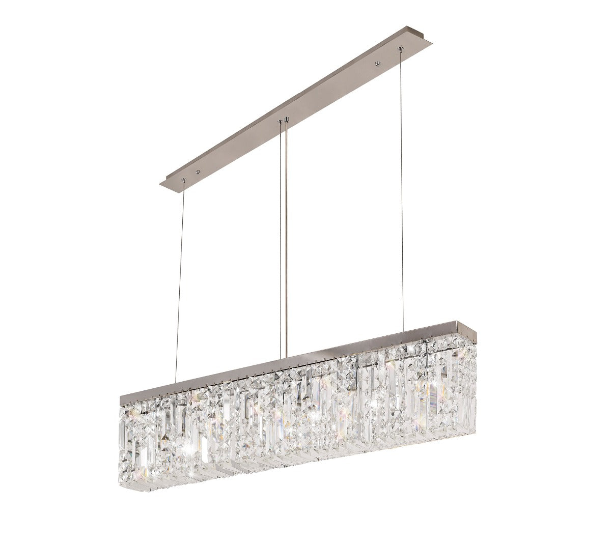 Regent Cholet Linear 5 Light Chandelier in Polished Chrome with Crystal
