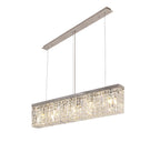 Regent Cholet Linear 5 Light Chandelier in Polished Chrome with Crystal