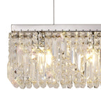 Regent Cholet Linear 5 Light Chandelier in Polished Chrome with Crystal