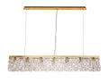 Regent Cholet Linear 7 Light Chandelier in Gold with Crystal