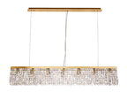 Regent Cholet Linear 7 Light Chandelier in Gold with Crystal