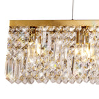 Regent Cholet Linear 7 Light Chandelier in Gold with Crystal