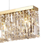 Regent Cholet Linear 7 Light Chandelier in Gold with Crystal