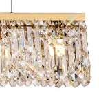 Regent Cholet Linear 7 Light Chandelier in Gold with Crystal