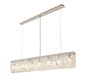 Regent Cholet Linear 7 Light Chandelier in Polished Chrome with Crystal