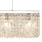 Regent Cholet Linear 7 Light Chandelier in Polished Chrome with Crystal