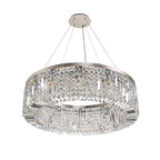Regent Cholet Round 12 Light Chandelier in Polished Chrome with Crystal