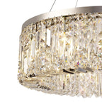 Regent Cholet Round 12 Light Chandelier in Polished Chrome with Crystal
