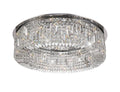 Regent Cholet Round 12 Light Flush Chandelier in Polished Chrome with Crystal