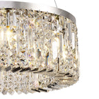 Regent Cholet Round 8 Light Chandelier in Polished Chrome with Crystal