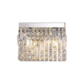 Regent Cholet Small Rectangular 2 Light Wall Light in Polished Chrome with Crystal