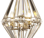 Regent Cluny Diamond 3 Light Pendant Light in Polished Nickel