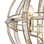Regent Cluny Medium Round 3 Light Pendant Light in Polished Nickel