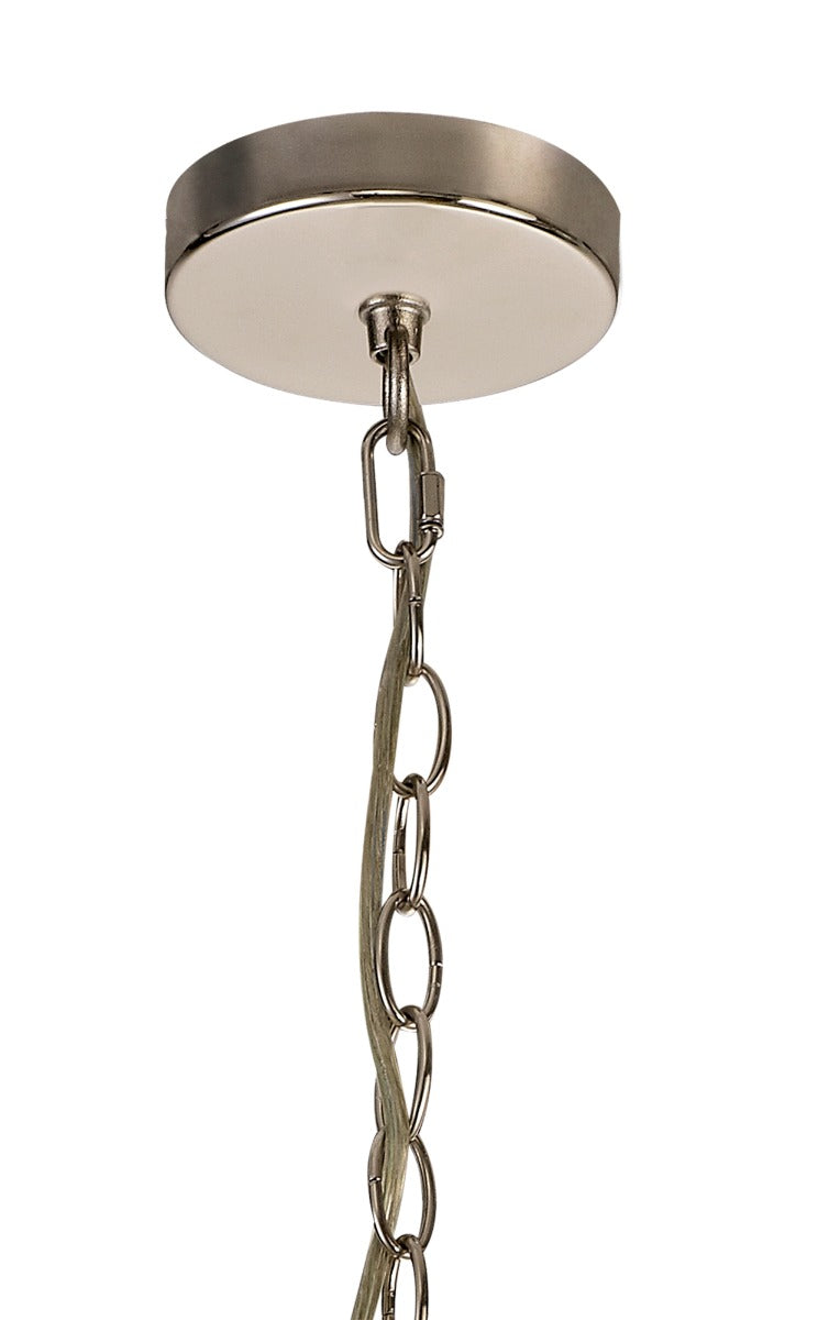 Regent Cluny Medium Round 3 Light Pendant Light in Polished Nickel