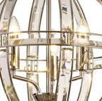 Regent Cluny Medium Round 3 Light Pendant Light in Polished Nickel
