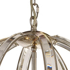 Regent Cluny Medium Round 3 Light Pendant Light in Polished Nickel
