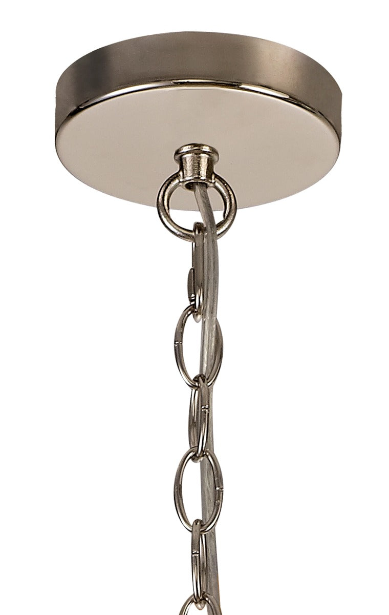 Regent Cluny Small Round 1 Light Pendant Light in Polished Nickel