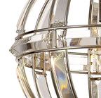 Regent Cluny Small Round 1 Light Pendant Light in Polished Nickel