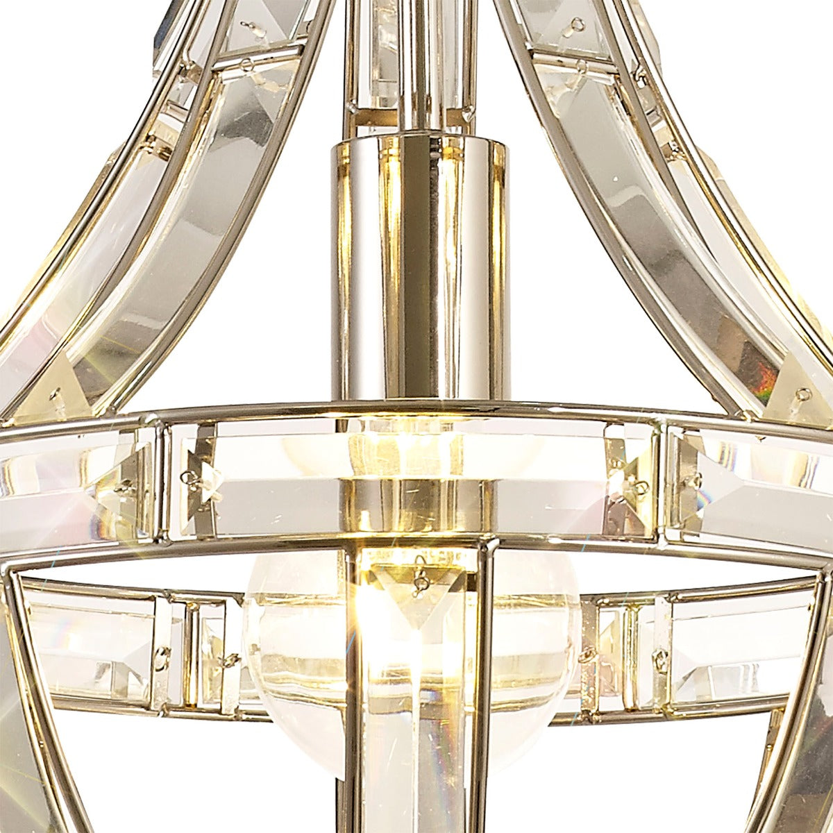 Regent Cluny Teardrop 1 Light Pendant Light in Polished Nickel