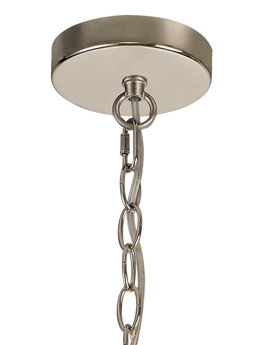 Regent Cluny Teardrop 1 Light Pendant Light in Polished Nickel
