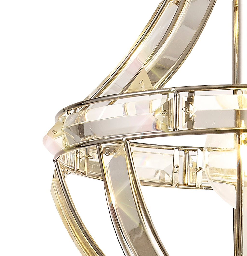 Regent Cluny Teardrop 1 Light Pendant Light in Polished Nickel