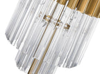 Regent Fontainebleau 3 Light Table Lamp in Brass with Clear Sculpted Glass