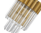 Regent Fontainebleau 3 Light Wall Light in Brass with Clear Sculpted Glass