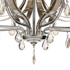 Regent Gagny 12 Light Pendant Light in Polished Chrome and Satin Nickel with Clear Crystal