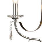 Regent Gagny 3 Light Pendant Light in Polished Chrome and Satin Nickel with Crystal