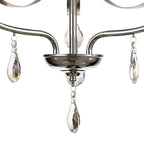 Regent Gagny 3 Light Pendant Light in Polished Chrome and Satin Nickel with Crystal