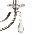 Regent Gagny 3 Light Pendant Light in Polished Chrome and Satin Nickel with Crystal