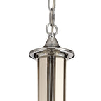 Regent Gagny 5 Light Pendant Light in Polished Chrome and Satin Nickel with Clear Crystal
