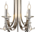 Regent Gagny 8 Light Pendant Light in Polished Chrome and Satin Nickel with Crystal