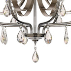 Regent Gagny 8 Light Pendant Light in Polished Chrome and Satin Nickel with Crystal