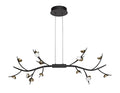 Regent Gennevil 16 Light Linear Pendant Light in Black and Antique Brass