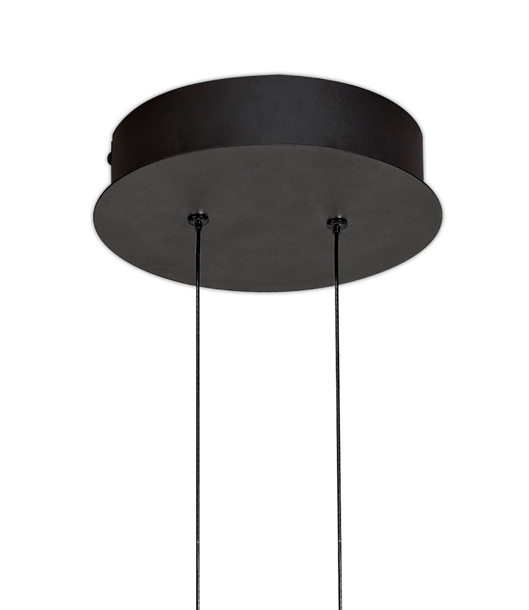 Regent Gennevil 16 Light Linear Pendant Light in Black and Antique Brass