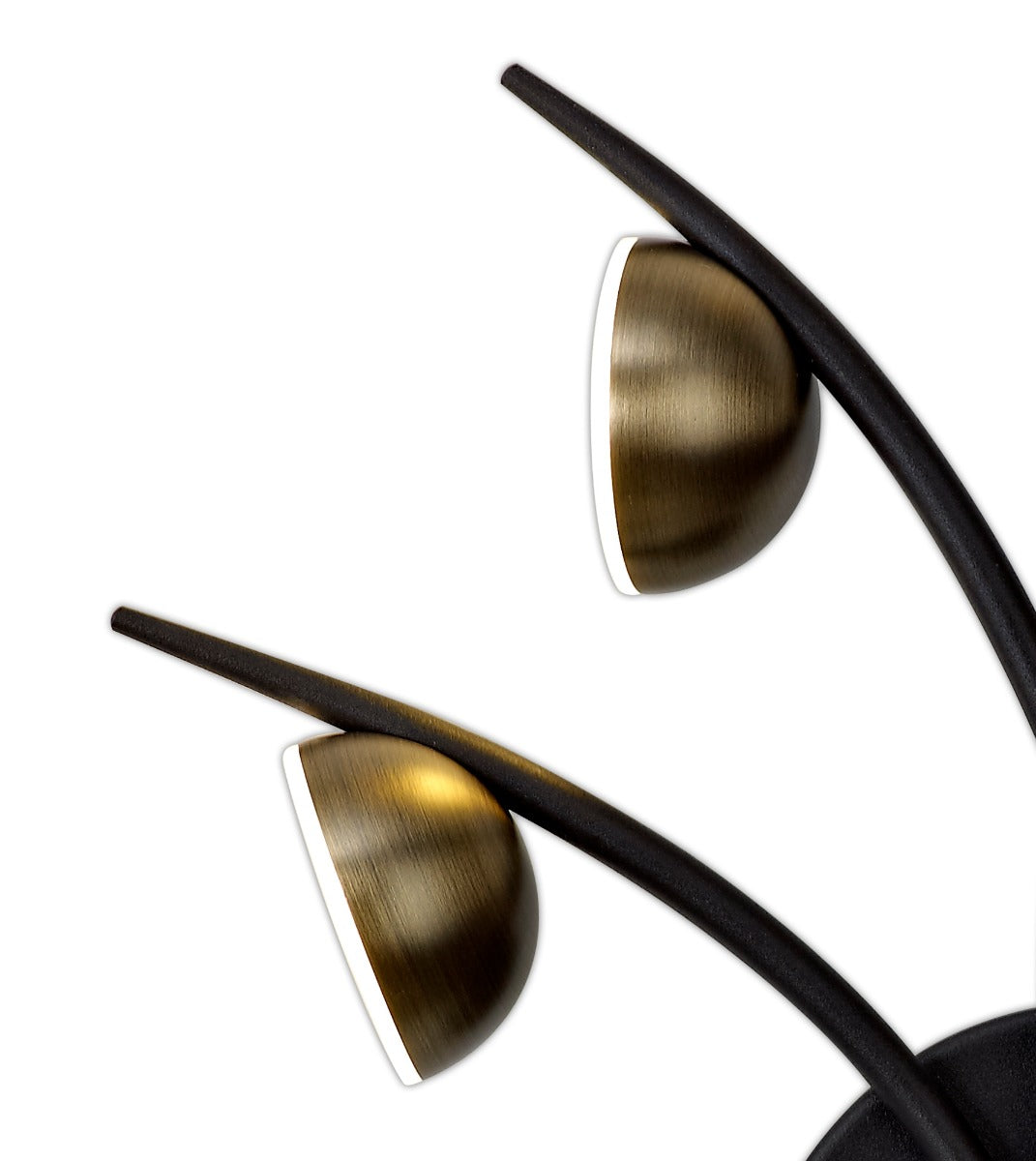 Regent Gennevil 5 Light Wall Light in Black and Antique Brass
