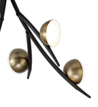 Regent Gennevil 8 Light Pendant Light in Black and Antique Brass