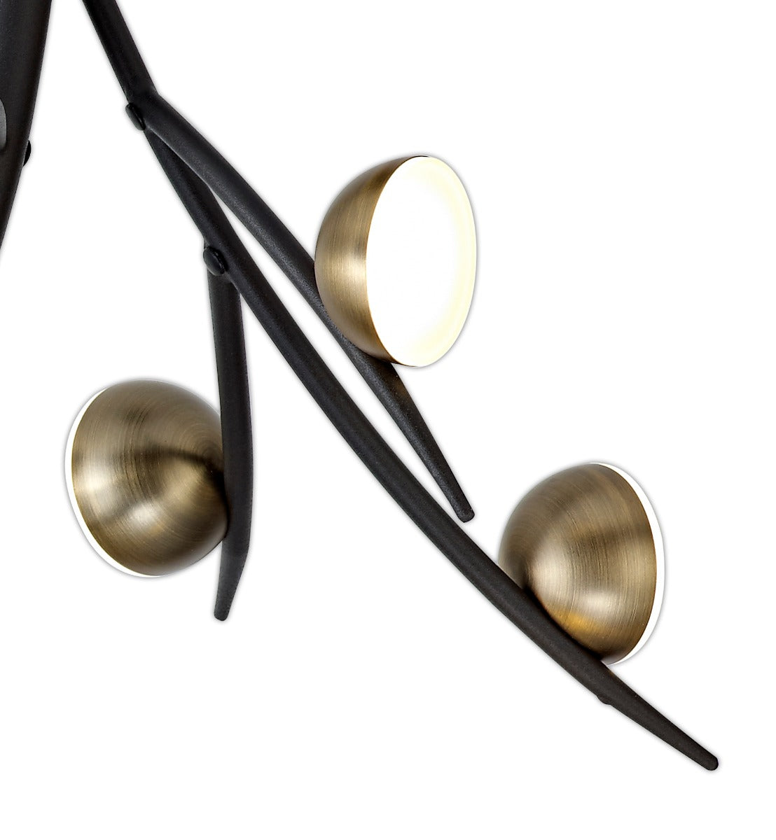 Regent Gennevil 8 Light Pendant Light in Black and Antique Brass