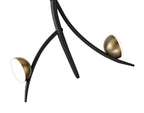 Regent Gennevil 8 Light Pendant Light in Black and Antique Brass