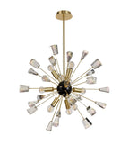 Regent Limoges Sputnik 9 Light Pendant Light in Brushed Gold and Gloss Black