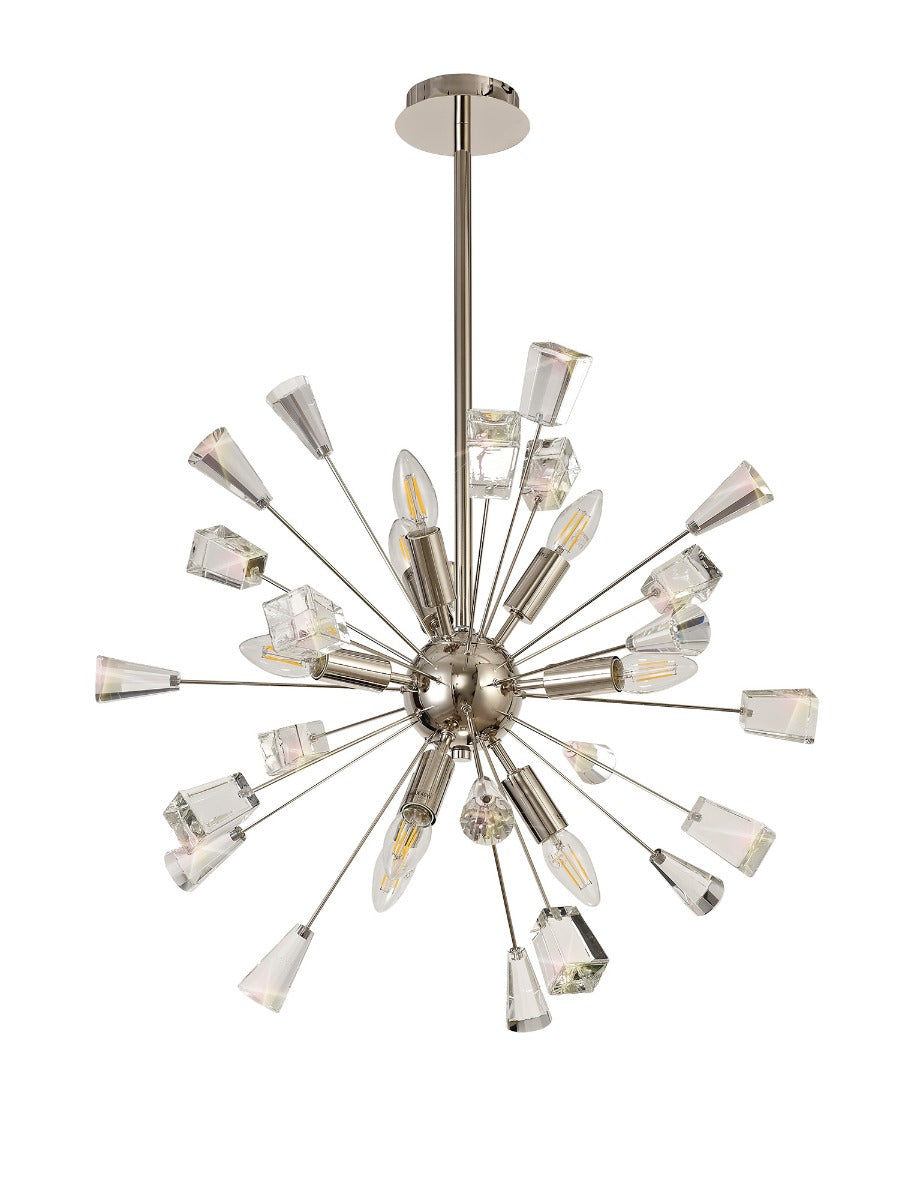 Regent Limoges Sputnik 9 Light Pendant Light in Polished Nickel