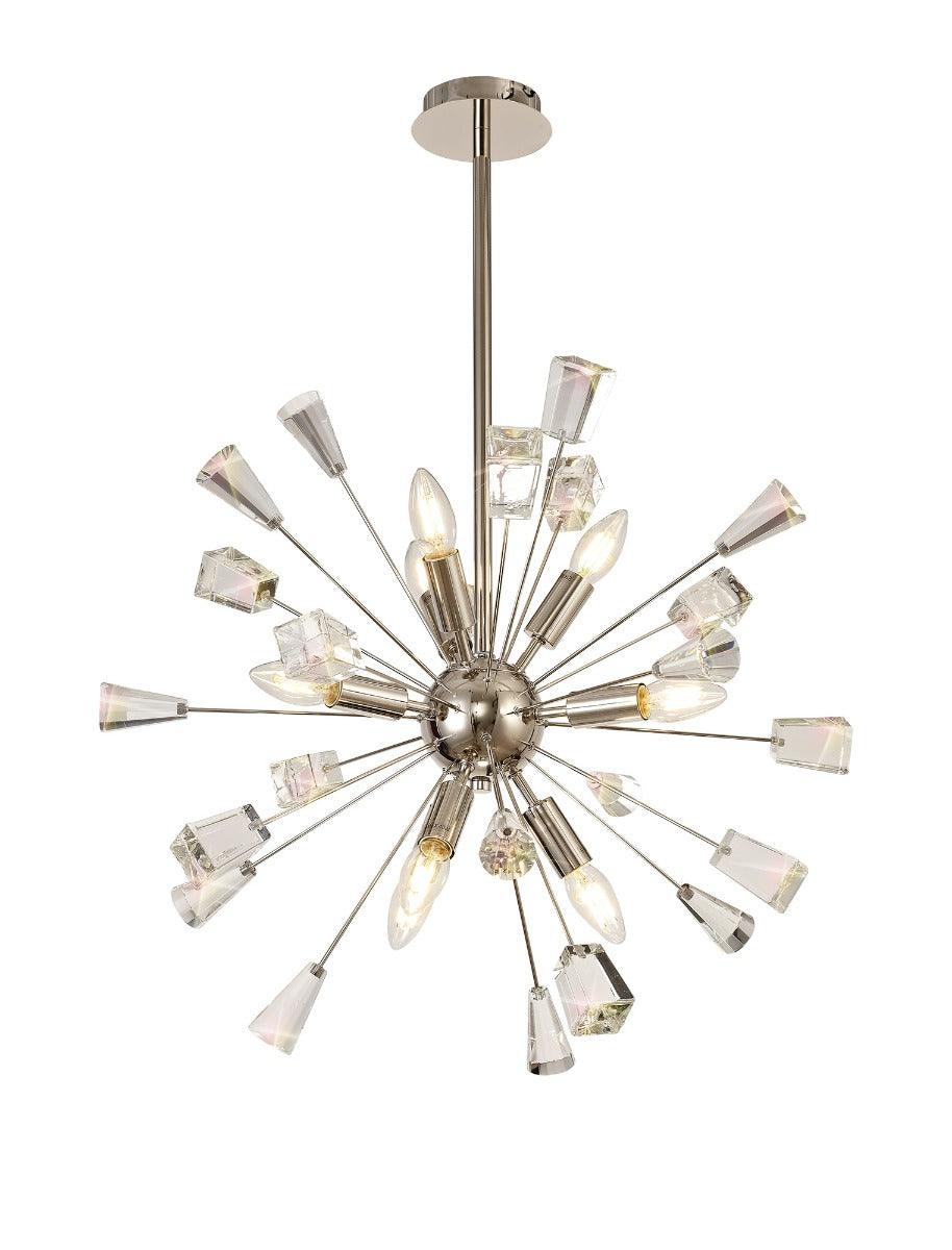 Regent Limoges Sputnik 9 Light Pendant Light in Polished Nickel