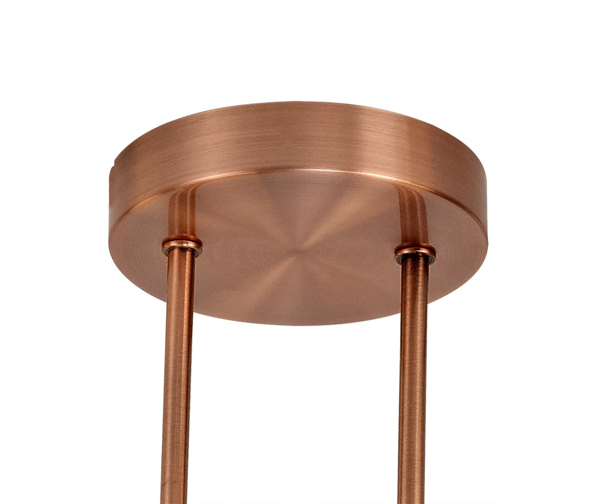 Regent Martinique 4 Light Semi Flush Ceiling Light in Antique Copper with Opal and Copper Glass
